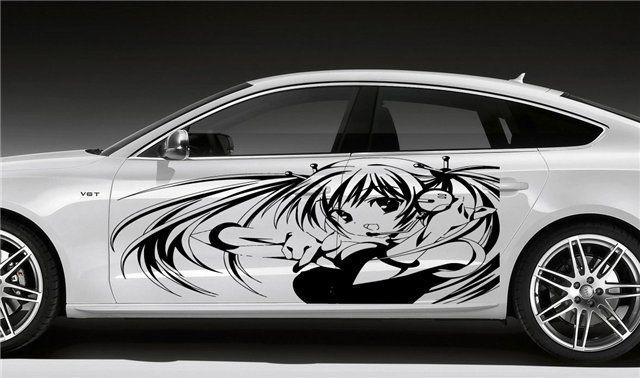 CAR VINYL ANIME STICKER GRAPHICS GIRL DANCING D1633  