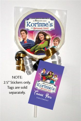 12 THE WIZARDS OF WAVERLY PLACE LOLLIPOP STICKERS  