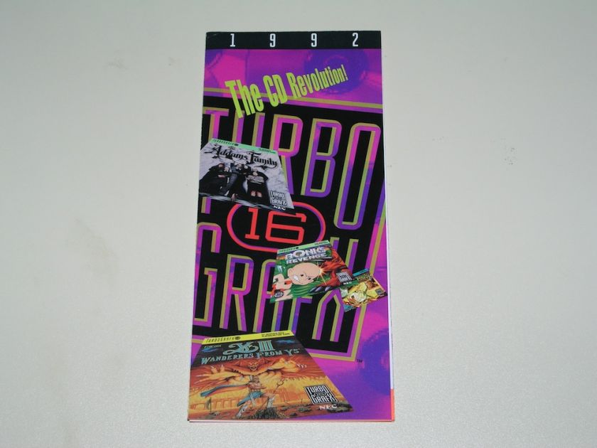 1992 TurboGrafx 16 & Duo ad brochure CD Revolution  