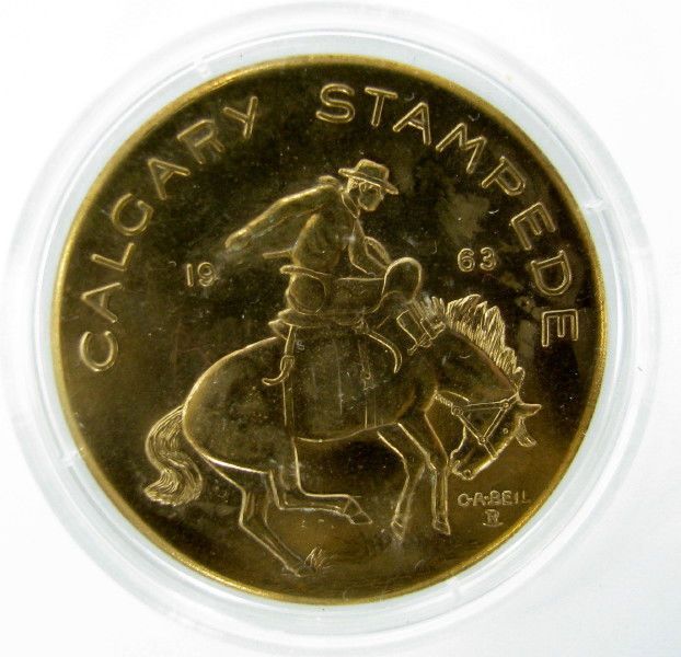 RR SOUVENIR DOLLAR COIN CALGARY STAMPEDE 1963 CANADA »  