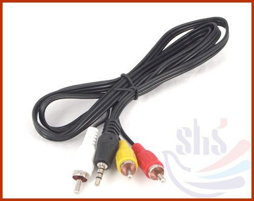 mm Mini AV to 3 RCA Audio Video Cable for DV TV  