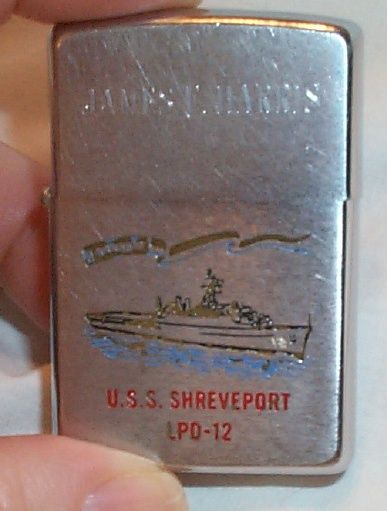 1970 (II Zippo II) USS Shreveport Commissioning & Plankowner Zippo.