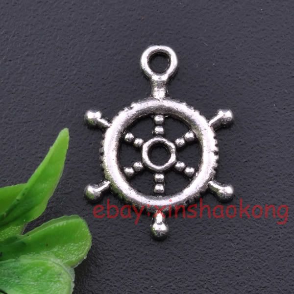 FREE SHIP 20pcs Tibetan Silver Rudder Charms KP0490  