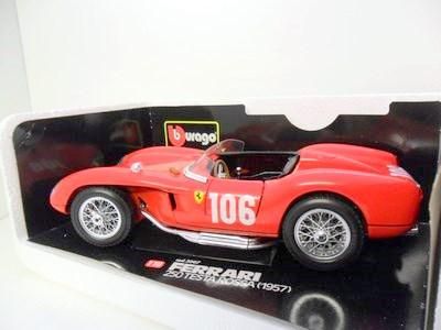 BURAGO 1/18 3007 FERRARI 250 TESTA ROSSA 1957 #106 RED  