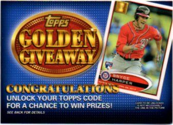   2012 TOPPS *** GOLDEN GIVEAWAY LOT *** UNUSED CODES EMAIL ONLY  
