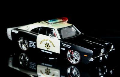 1969 Dodge Charger RT HWY PATROL Flat Black 125  