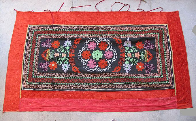 ANTIQUE KIRGHIZ SILK HANDMADE Wedding CHIMILDIK# 1078  