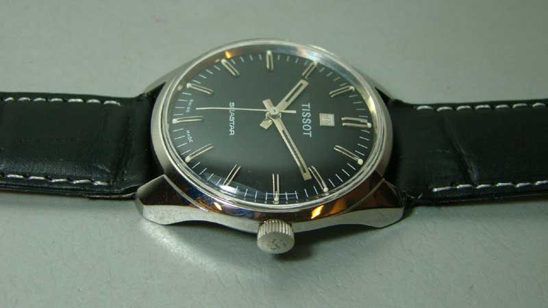 VINTAGE TISSOT SEASTAR WINDING SWISS MENS GIFT WRIST WATCH OLD USED 