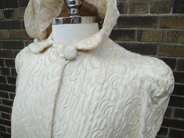 Vintage Cream Hooded Cape Lovely Design  