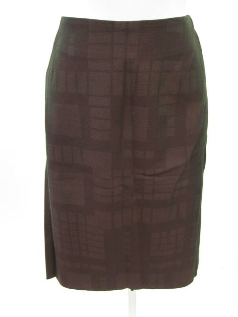 MISSONI Maroon Print Straight Skirt Sz 42  