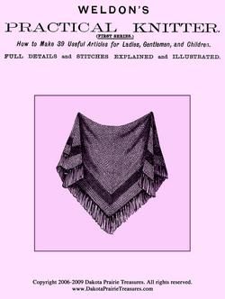 Victorian Knitting Pattern Book Fingerless Mittens 1885  