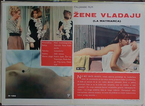 LA MATRIARCA TRINTIGNANT/SPAAK 2 YUGO MOVIE INSERTS 68  