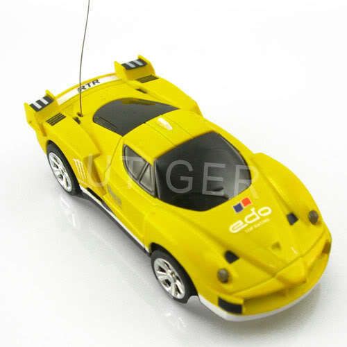 YELLOW color Coke Can Mini RC Radio Remote Control Micro Racing Car 