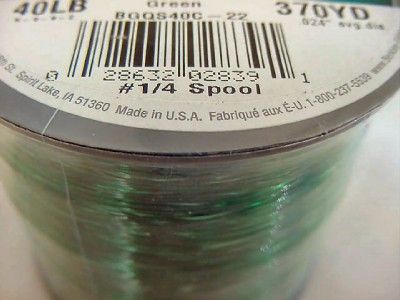   . Spool 40 Lb 370 Yd Super Strong Green Berkley Trilene Big Game Line