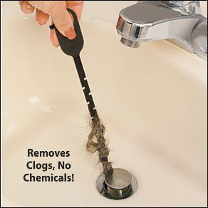 EZ ZIP DRAIN CLEANER un clog clear sink sweeper clean  