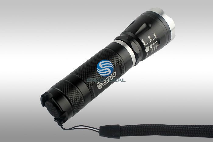 Zoomable 3 Mode CREE Q5 LED Flashlight Torch 300 lumen Assault 