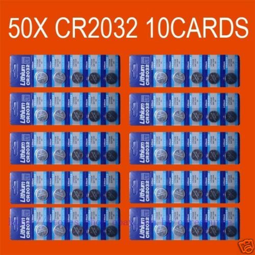 50x CR2032 BR2032 2032 3V LITHIUM BATTERIES FREESHIP  