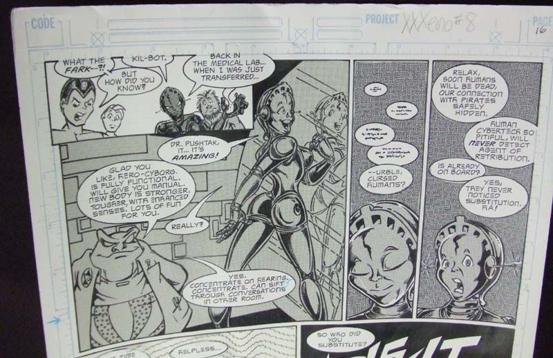 XXXENOPHILE #8 PAGE 16 ORIGINAL ART PHIL FOGLIO  