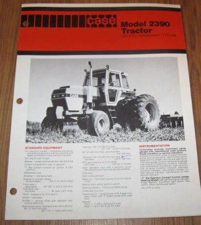 Case 2390 Tractor Features & Specifications Brochure  