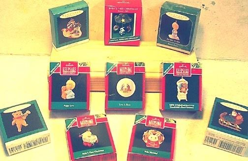 HALLMARK Miniature Ornaments  10 different LOT 9   2516  