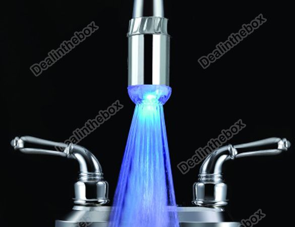 New Shower LED Light Faucet Bathroom LED Light Water Glow Temperature 