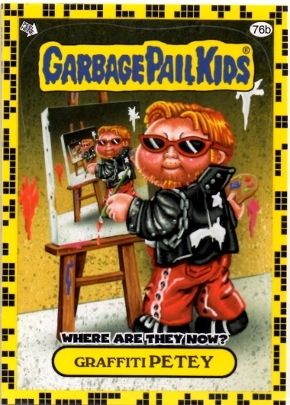   PAIL KIDS FLASHBACK 2 YELLOW 76b GRAFFITI PETEY pete peter  