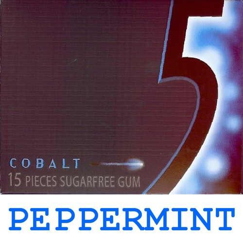 WRIGLEY 5 FIVE   COBALT PEPPERMINT   Sugarfree 30 Packs  