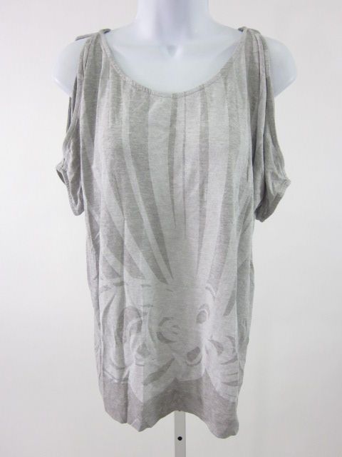 NWT COLLECTIVE CONCEPTS Gray Graphic Tunic Top Sz M  
