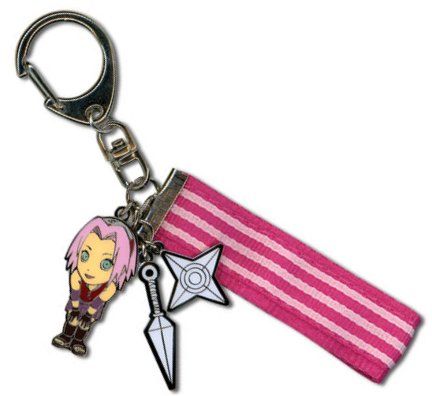 Naruto Shippuden Sakura and Weapons Metal Keychain GE 4957  