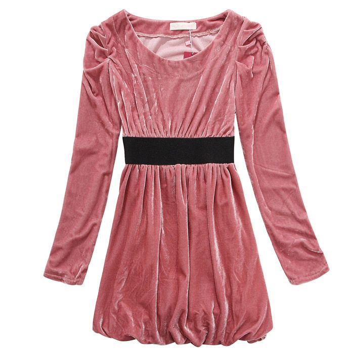 FQ CHIC CREW NECK BUBBLE SLEEVE LANTERN DRESS 1878  