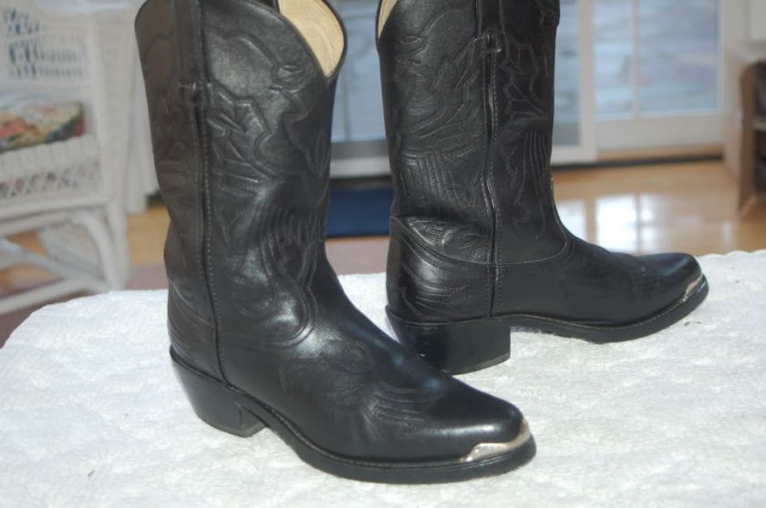 DURANGO WESTERN COWBOY BLACK WORK BOOTS SIZE 8 D  