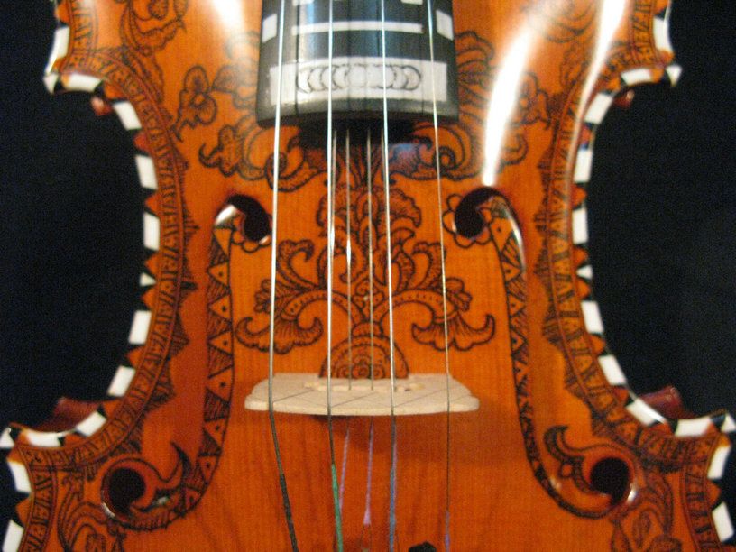 Deluxe fancy Norwegian fiddle 4/4 violin (4*4) #4277  