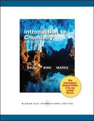 International Edition* Softcover * Introduction to Chemistry by Bauer 