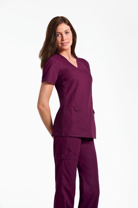   Cherokee Pro Flexible V Neck Scrub Top, sz XS 5X, 12 colors available