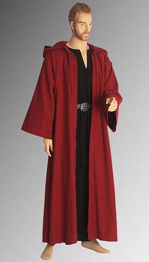 Medieval Wicca Pagan Ritual Robe with Hood Handmade Natural Cotton 