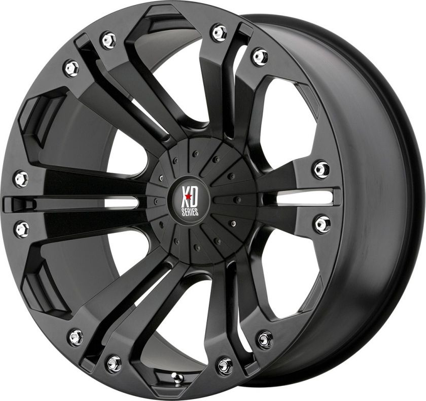 20 XD MONSTER BLACK WHEELS RIMS 6x5.5 & 6x135MM +18MM  