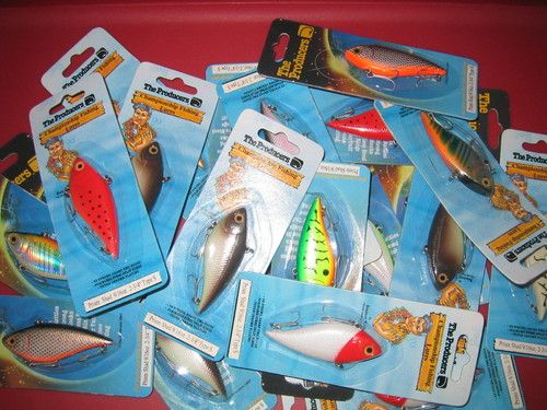 PRODUCER size 2 3/4 PRISM SHAD FISHING LURES 6 new DISC  