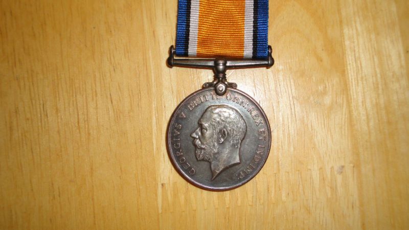 WW1 silver British War Medal 14 Hussars nice Cavalry  