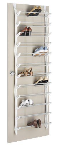 Whitmor Over The Door Shoe Rack   White   36 Pair 038861050384  