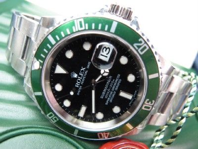 2006 Rolex Submariner Anniversary Green Bezel Ref 16610 Z Serial w 