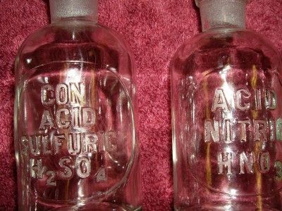 APOTHECARY / LABORATORY Wheaton Bottles with Stoppers  