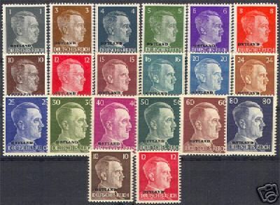 German Occ. of Ostland 1 20 cpl. Hitler set MNH **   