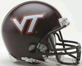 VIRGINIA TECH HOKIES NCAA RIDDELL TEAM MINI HELMET  