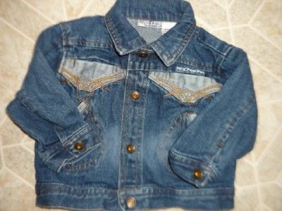 Rocawear Denim Blue Jean Jacket Boy Girl Infant 6/9 Mos  