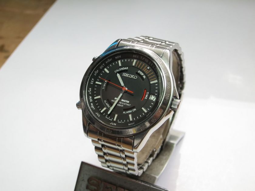 VINTAGE SEIKO SPEED MASTER QUARTZ CHRONO 6M13 RARE  