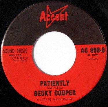 becky cooper patiently my guy on nine accent 999 1963 condition vg+