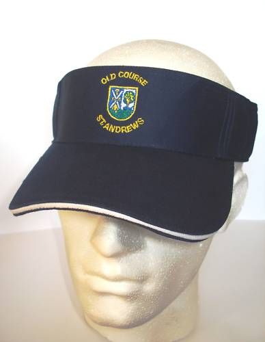 GOLF GIFT   ST ANDREWS OLD COURSE NAVY VISOR CAP HAT  