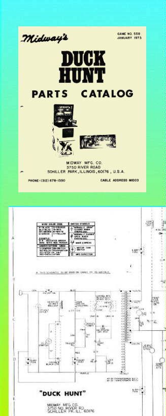 Duck Hunt 1974 Arcade Rifle Manual & Schematic  