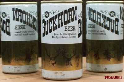 BUCKHORN BEER R/B CAN PICTURE OF ANIMALS LONE STAR SAN ANTONIO 78297 