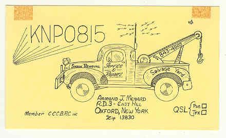 Junkyard Oxford NY 60s CB Citizens Band Postcard  